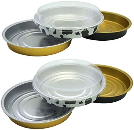 MYStar Set of 12, 6" Round Shape Non-stick Aluminum Baking Cups, Mini