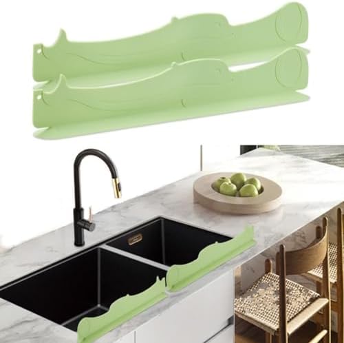 Silicone Kitchen Sink Water Splash Guard Protector for Single or