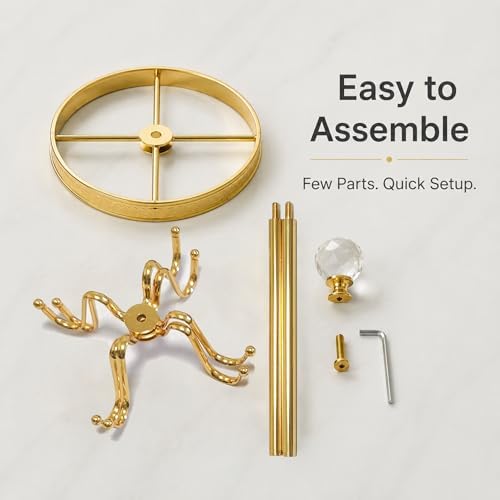 Mug Tree Coffee Cup Holder for Counter Top 8 Hooks(Gold)