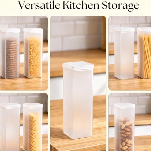 6 Pcs 10" Plastic Cracker and Cookie Keepers, Square Saltines Storage