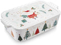 Samsle Ceramic Baking Dish with Lid, 76 oz Casserole Pan, White