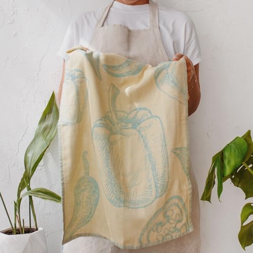 sea me at home Dish Towels for Kitchen, Jacquard Tea Towel Set