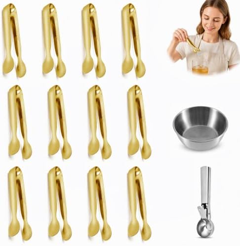 Ice Cream Scoop Set - Ice Tongs - Ice Cream Scoop - Stainless Steel