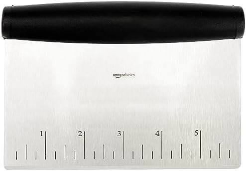 Amazon Basics Stainless Steel Bench Scraper, 6"