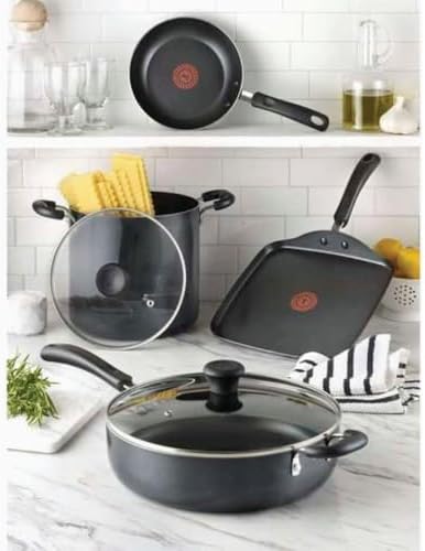 T-Fal Specialty Nonstick Saute Pan with Glass Lid 5 Quart, Oven