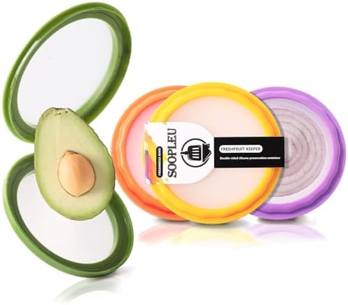 SOOPLEU Double-Sided Avocado & Onion Saver, 4Pcs
