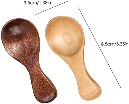 12 Pieces Small Wooden Spoon, SourceTon 3.35 Inches Salt Spoon Honey