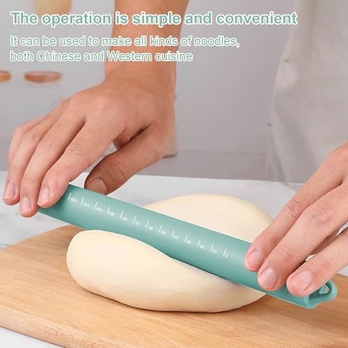 Silicone Rolling Pin, Non Stick Stainless Steel Inner Core Pasta