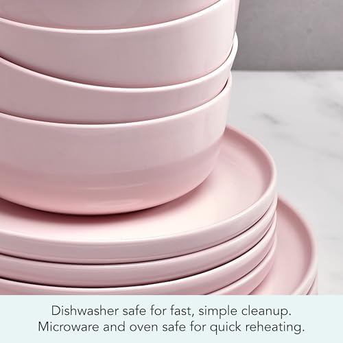 Mikasa Madison Misty Pink Bone China Dinnerware Set, 12-Piece Service