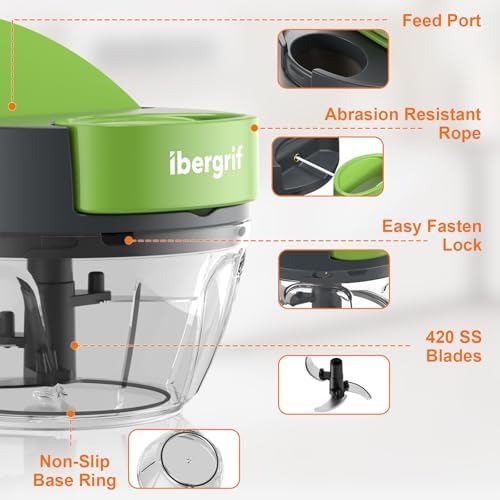 Ibergrif Manual Onion Slicer Multi Chopper with Pulley