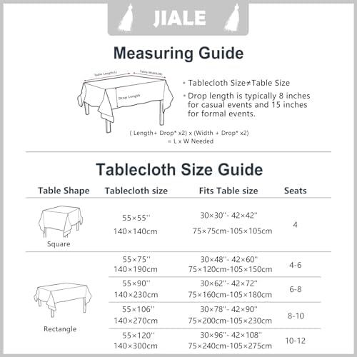 JIALE Valentines Textured Tablecloth, Heavy Duty Linen Style Farmhouse