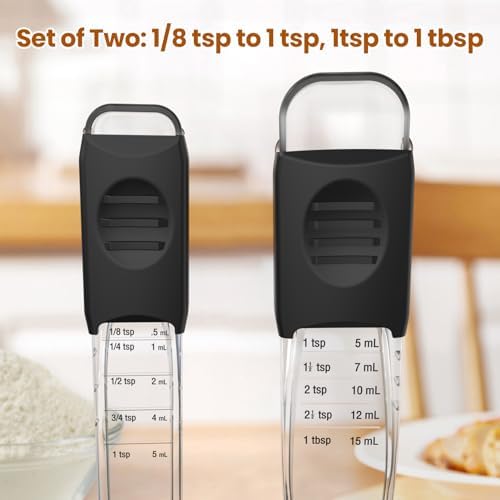 Adjustable Measuring Spoons Set of 2#2258, Fits in Spice Jars