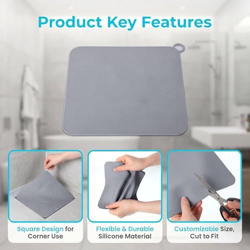 JJUNW 2Pack Silicone Tub Stopper, 8 x 8 Inch Drain Covers to Keep Bugs