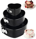 4" 7" 9" Springform Pan Set of 3, Non-Stick Heart Shaped Cake Pans