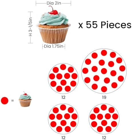 ELITEROO 4 Tier Round Cupcake Tower Stand for 50 Cupcakes, 360°