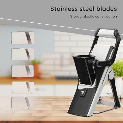Mandoline Food Slicer with Stainless Steel Blades