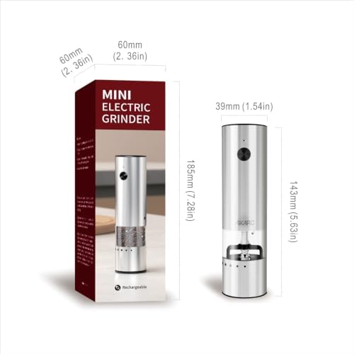 AIKARO Rechargeable Electric Salt and Pepper Grinder