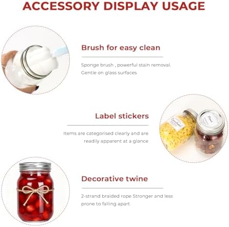 Glass Mason Jars 16 oz with Divided Lids,15 Pack