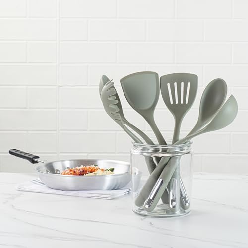 Restaurantware 6-Piece Silicone Utensil Set, Green
