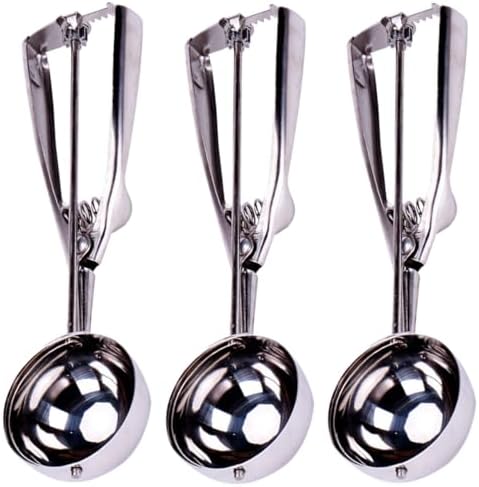 Ice Cream Scoop, Cookie Scoop Set, Stainless Steel Baking Scoop for