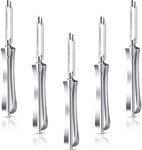 Mudder 5 Pcs Potato Peeler Vegetable Stainless Steel Rotary Peeling