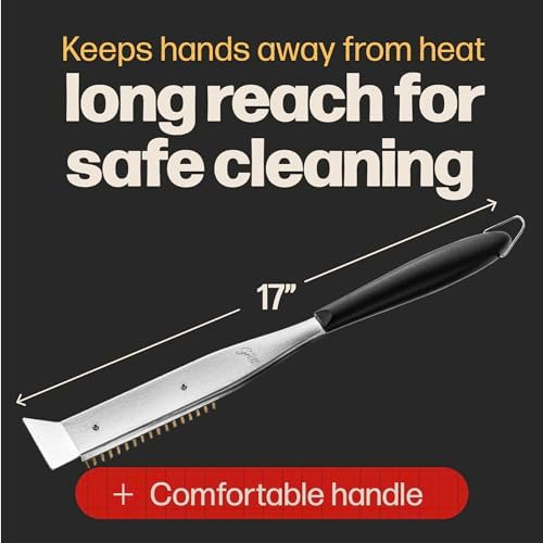 Hans Grill 2-in-1 Pizza Oven Brush and Scraper