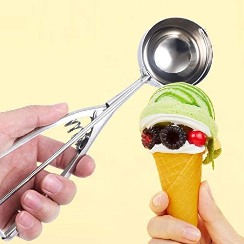 Cookie Scoop Set of 3 Ice Cream Scoop With Trigger 18/8 Stainless
