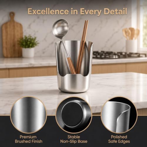 Spoon and Lid Rest, Thickened 304 Stainless Steel Kitchen Utensil