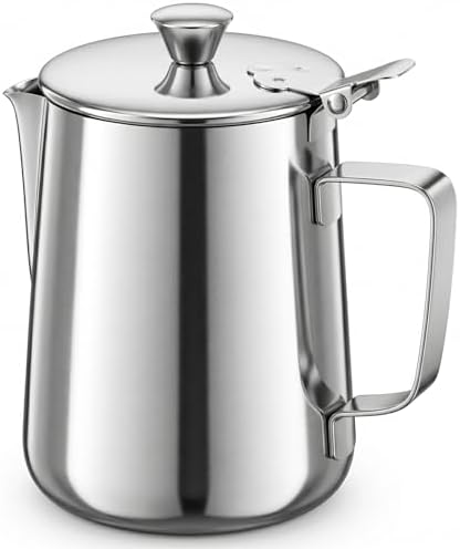 QWORK 600 mL 304 Stainless Steel Coffee Cup, Milk Frothing Pitcher
