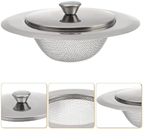 Bath Plug Hair Catcher,Shower Drain Cover,Mesh Strainer 2 Set Kitchen