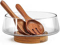 KITEISCAT Extra Large Glass Salad Bowl Set - Party Salad Bowls with