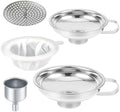 Stainless Steel Food Canning Funnels for Kitchen Use,Wide Mouth Funnel
