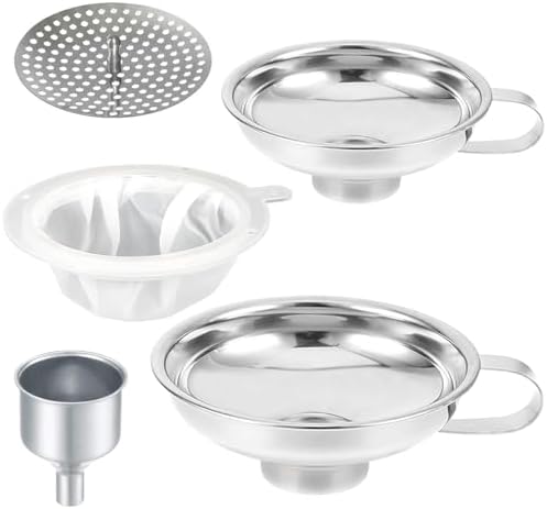 Stainless Steel Food Canning Funnels for Kitchen Use,Wide Mouth Funnel