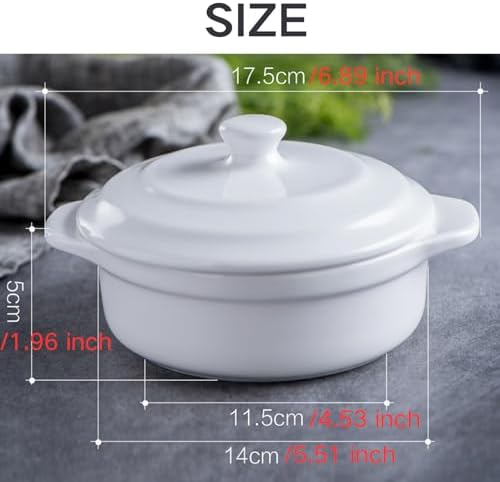 Brie Baker, 2-Pack Ceramic Baking Dish with 2 Wooden Spreaders