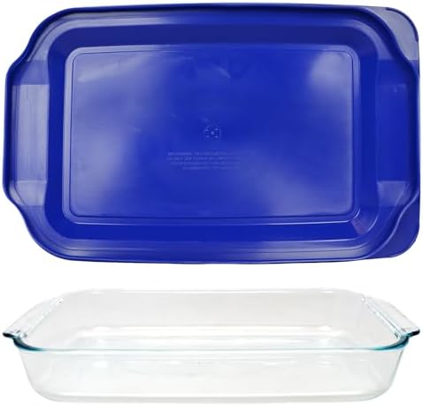 Pyrex 3qt Glass Baking Dish with Blue Lagoon Lid