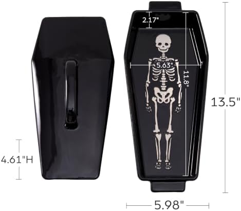 Coffin Figural Stoneware Bake & Serve Dish with Lid & Cove
