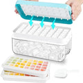 Ice Cube Tray with Lid and Bin, ZZWILLB 64 pcs Ice Trays for Freeze