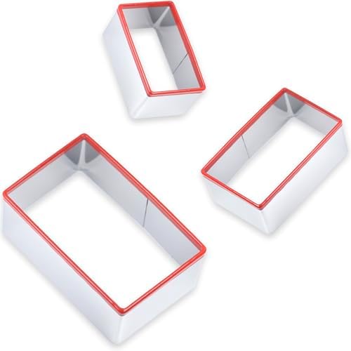 Rectangle Cookie Cutter Set, 3 Pcs, 3" 4" 5"