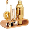 10-Pcs Martini Cocktail Shaker Set Gold,Martini Set Stainless Steel