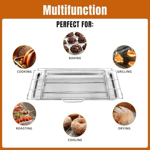 New upgrade Air Fry Tray for 30" Oven with Drip Pan