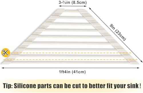 Tomorotec Triangle Roll-Up Dish Drying Rack, White