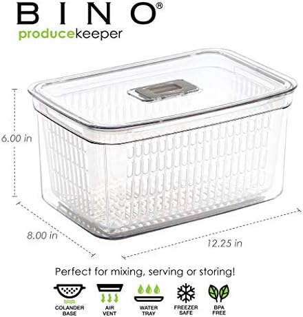BINO Produce Saver, 23.7 Cup Fridge Storage Container