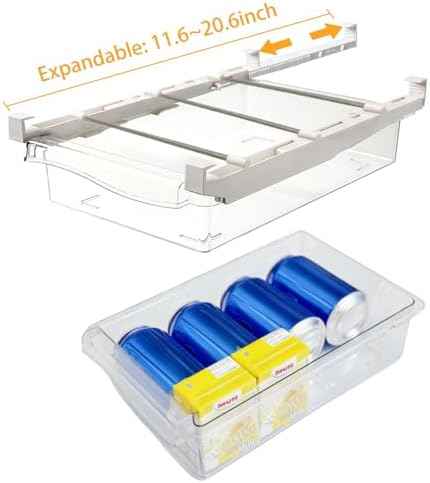 URALFA 2PCS Fridge Drawer Organizer and Egg Holder