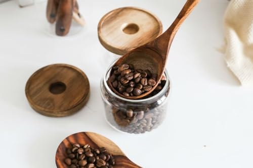 6 Piece Natural Teak Wooden Kitchen Utensil Set with Spoon Rest