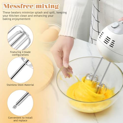 Hand Mixer Replacement Beaters: 2 Pack Stainless Steel Attachments for