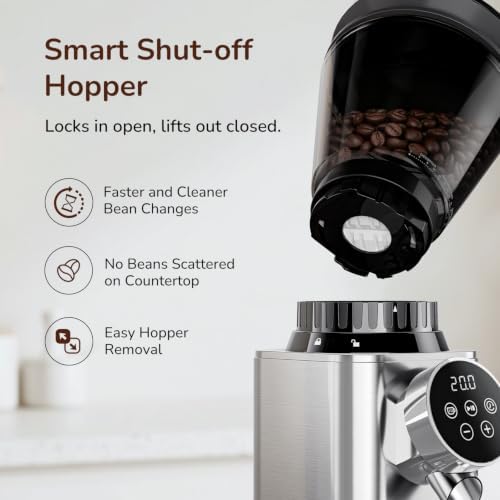 Canoly Electric Burr Coffee Grinder, 48 Grind Settings