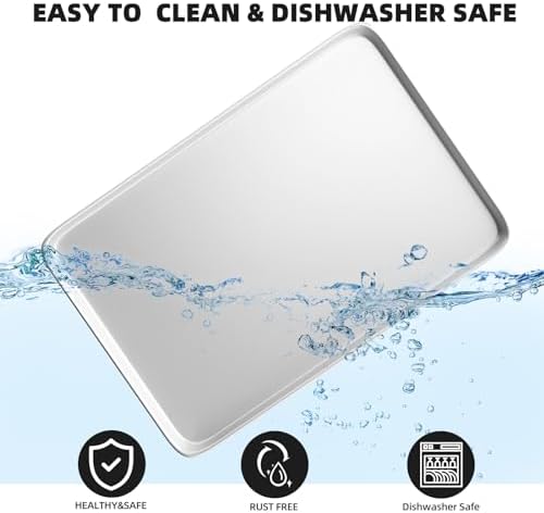CROSSON 16× 24 Inch Cookie Sheet Pans Set of 3-Baking Tray Jelly Roll