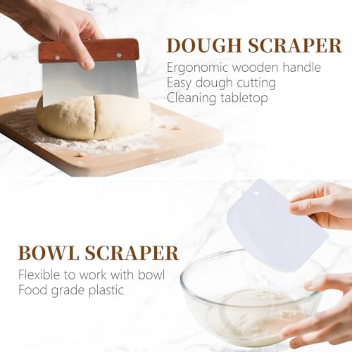 Banneton Bread Proofing Basket Set of 2 9 inch Round Dough Proofing