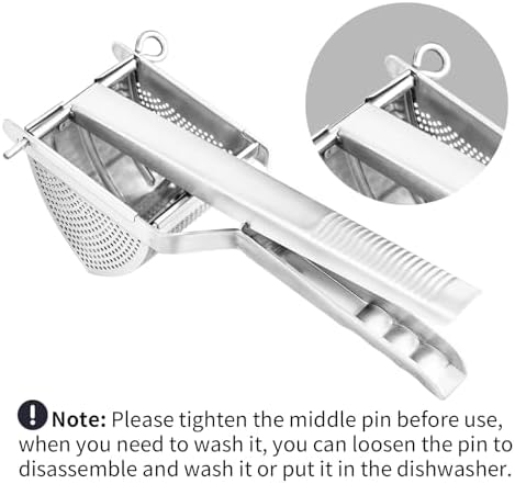 Potato Ricer Stainless Steel, Heavy-Duty Potato Masher with Multi-Hole
