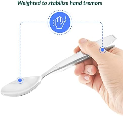 Weighted 7 oz Eating Utensils by Celley, 4pc Stainless Steel Knife